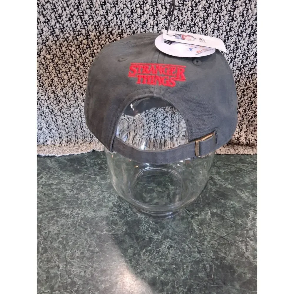 NFL Team Headwear Cap Stranger Things Adjustable Gray Hat One Size NWT